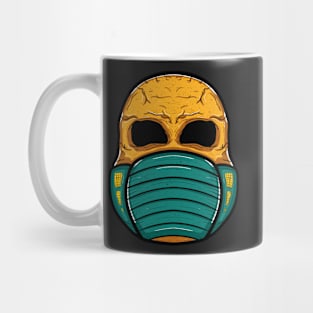 Skull green mask Mug